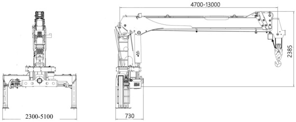 Кран манипулятор (без шасси) VIGRUS SHS1254 гп 5т 4 секции стрела 12,8м - Кран-манипулятор: фото 1 Кран манипулятор (без шасси) VIGRUS SHS1254 гп 5т 4 секции стрела 12,8м - Кран-манипулятор: фото 1