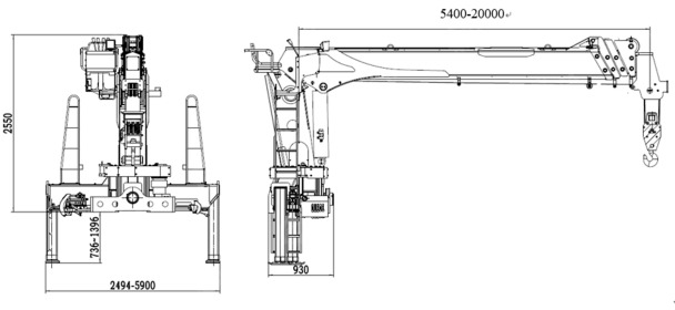 Кран манипулятор (без шасси) VIGRUS SHS2006, г/п 8т, 6 секций - Кран-манипулятор: фото 1 Кран манипулятор (без шасси) VIGRUS SHS2006, г/п 8т, 6 секций - Кран-манипулятор: фото 1
