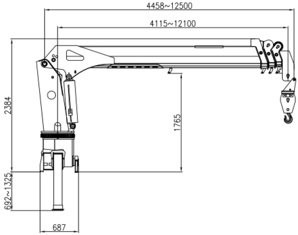 Кран манипулятор (без шасси) WANBANG SQS175-4 гп 7т длина стрелы 12,3м - Кран-манипулятор: фото 1 Кран манипулятор (без шасси) WANBANG SQS175-4 гп 7т длина стрелы 12,3м - Кран-манипулятор: фото 1