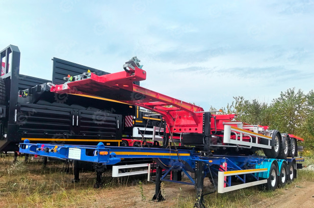 Полуприцеп-контейнеровоз модель:LYR9400TJZD, марка: AMUR , 3оси, 12550*2550*1285мм - Полуприцеп контейнеровоз (BDF, сменный кузов): фото 1 Полуприцеп-контейнеровоз модель:LYR9400TJZD, марка: AMUR , 3оси, 12550*2550*1285мм - Полуприцеп контейнеровоз (BDF, сменный кузов): фото 1