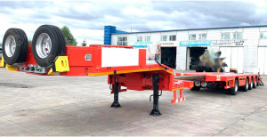 Полуприцеп-трал AMUR LYR9708TDP 4 оси г/п 50т (с фитингами, выдвижной ползунок 2шт.) - Низкорамный полуприцеп: фото 1 Полуприцеп-трал AMUR LYR9708TDP 4 оси г/п 50т (с фитингами, выдвижной ползунок 2шт.) - Низкорамный полуприцеп: фото 1