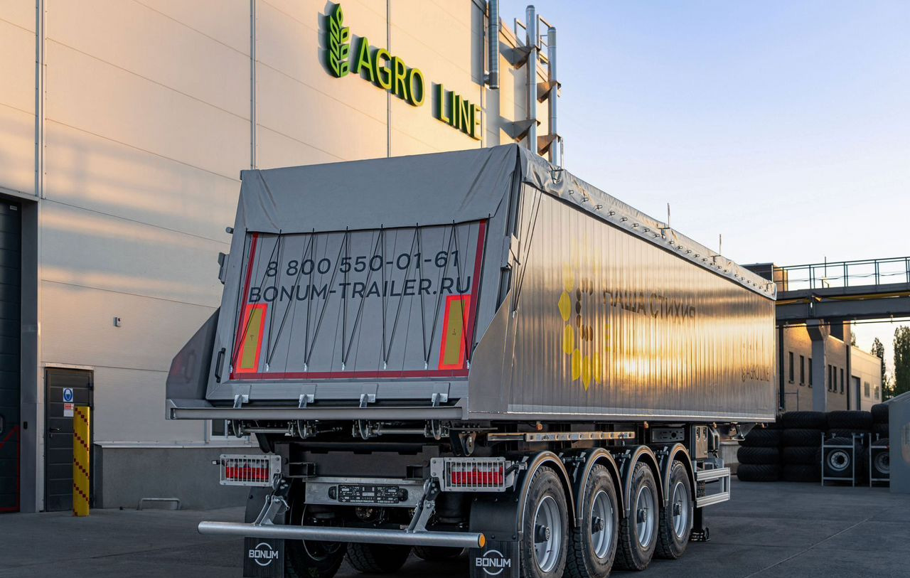 Новый Самосвальный полуприцеп Полуприцеп зерновоз Bonum 914295-01, 2024: фото 11