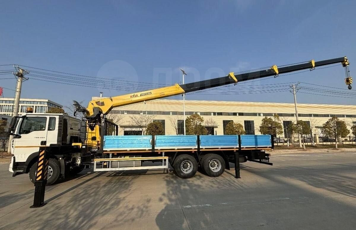 Новый Грузовик бортовой/ Платформа, Автоманипулятор Бортовой грузовик Howo T5G с КМУ HYVA, 2024: фото 9