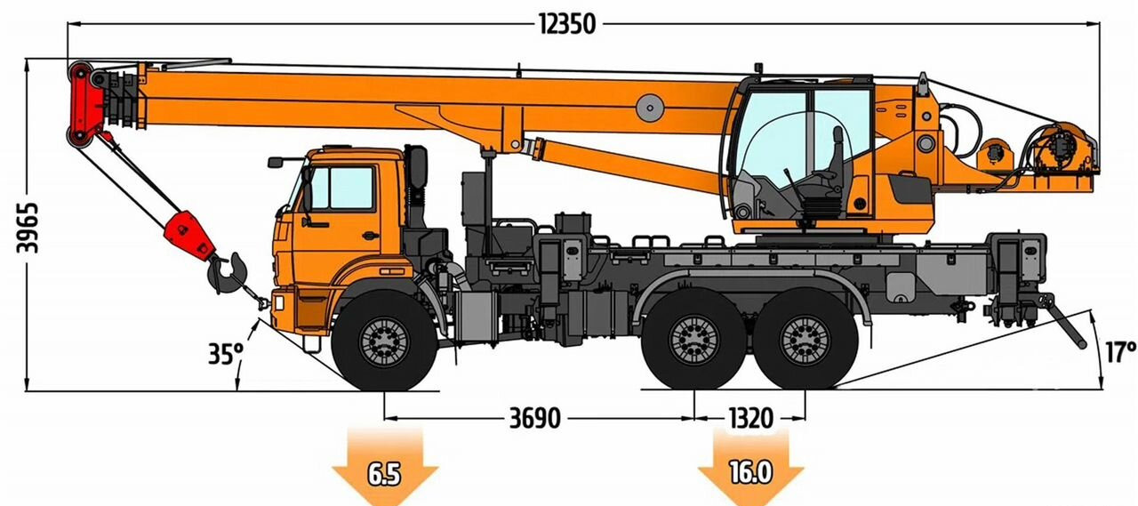 Камышинский КЗ КС-55729-5К-33 - Автокран: фото 3 Камышинский КЗ КС-55729-5К-33 - Автокран: фото 3