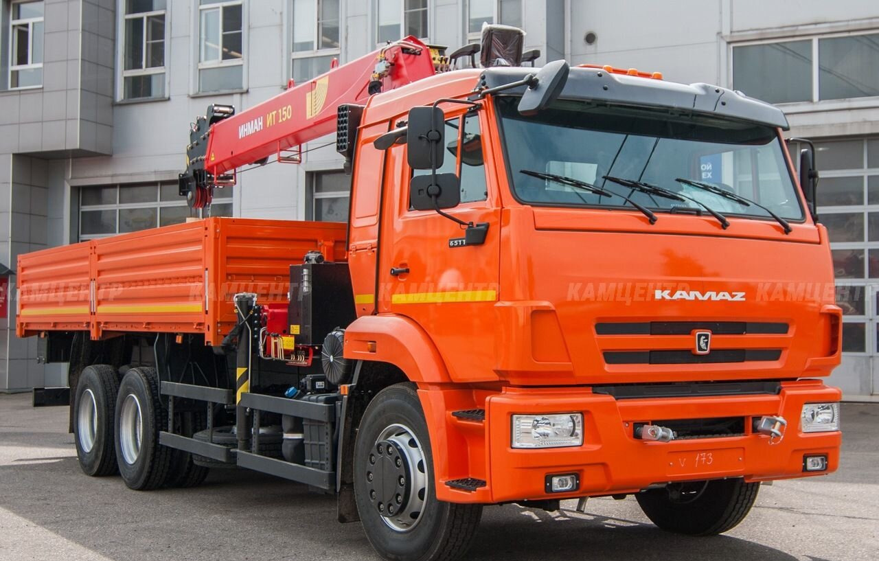 Новый Бортовой грузовик/ Платформа, Автоманипулятор КАМАЗ 65115: фото 8
