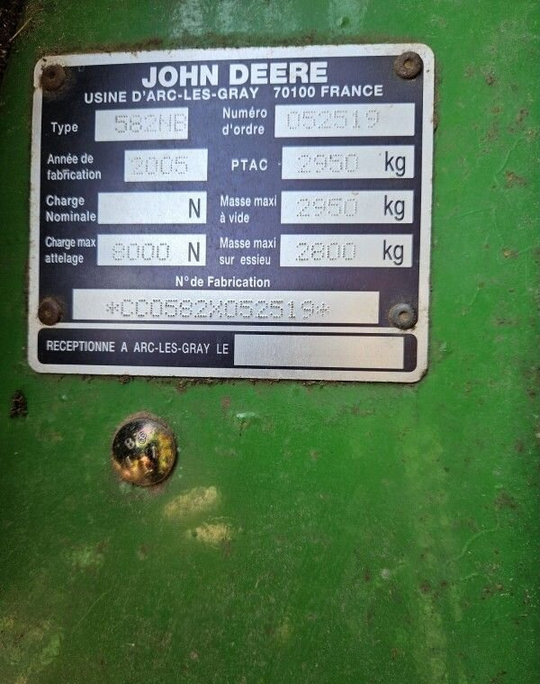Пресс-подборщик John Deere 582 MaxiCut б/у - Пресс-подборщик рулонный: фото 5 Пресс-подборщик John Deere 582 MaxiCut б/у - Пресс-подборщик рулонный: фото 5