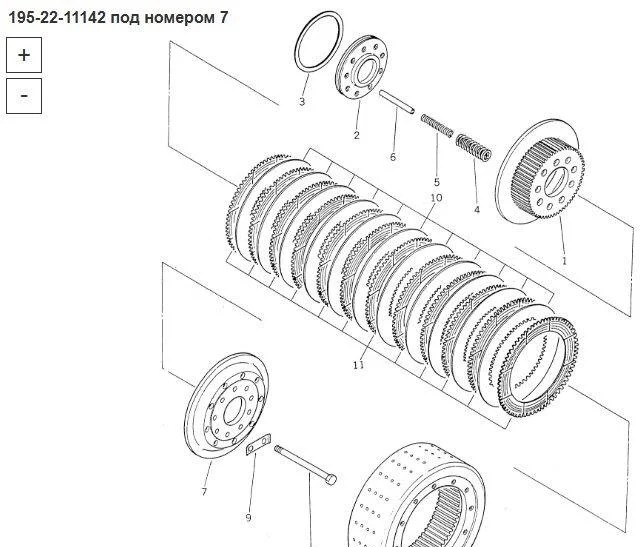 Новый Диск сцепления ETP Пластина фрикциона 195-22-11142 Komatsu D355А в Благовещенске: фото 14 Новый Диск сцепления ETP Пластина фрикциона 195-22-11142 Komatsu D355А в Благовещенске: фото 14