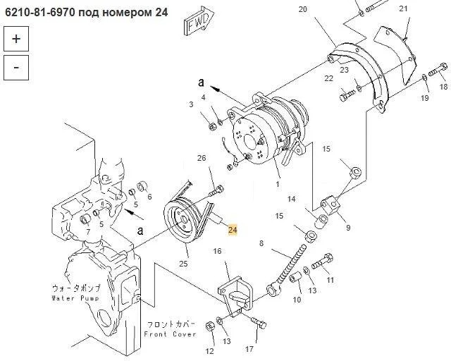 Новый Ремень ETP Ремень генератора 6210-81-6970 Komatsu SA6D140E-3: фото 9 Новый Ремень ETP Ремень генератора 6210-81-6970 Komatsu SA6D140E-3: фото 9