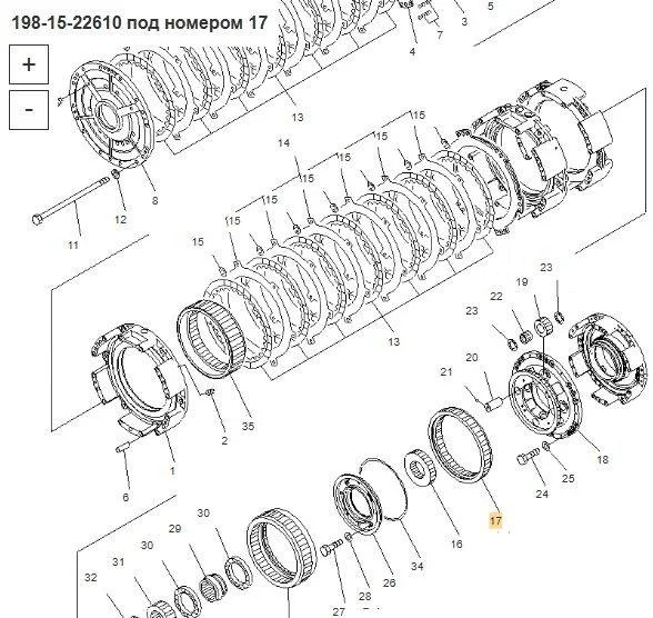 Новый Трансмиссия Komatsu 198-15-22610 Коронная шестерня Komatsu D475A в Благовещенске: фото 15