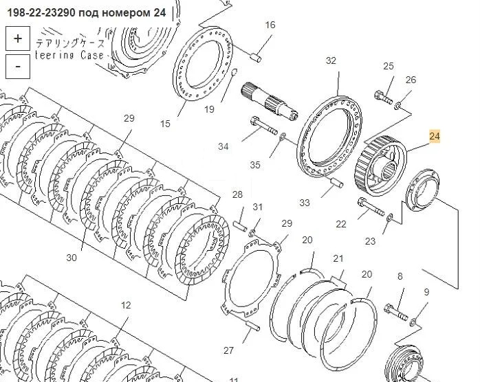 Komatsu 198-22-23290 Ступица фрикциона Komatsu D475A в Благовещенске - Коробка передач и запчасти: фото 4 Komatsu 198-22-23290 Ступица фрикциона Komatsu D475A в Благовещенске - Коробка передач и запчасти: фото 4