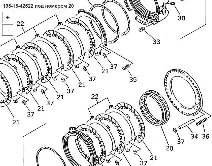 Новый Трансмиссия Komatsu Коронная шестерня 195-15-42622 Komatsu D375A в Благовещенске: фото 21