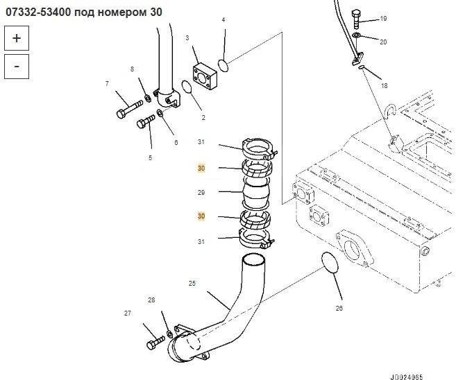 Komatsu Прокладка 07332-53400 Komatsu D475A в Благовещенске - Прокладка двигателя: фото 4 Komatsu Прокладка 07332-53400 Komatsu D475A в Благовещенске - Прокладка двигателя: фото 4