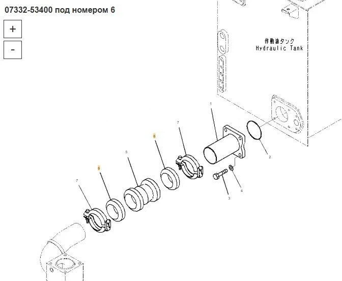 Komatsu Прокладка 07332-53400 Komatsu D475A в Благовещенске - Прокладка двигателя: фото 2 Komatsu Прокладка 07332-53400 Komatsu D475A в Благовещенске - Прокладка двигателя: фото 2