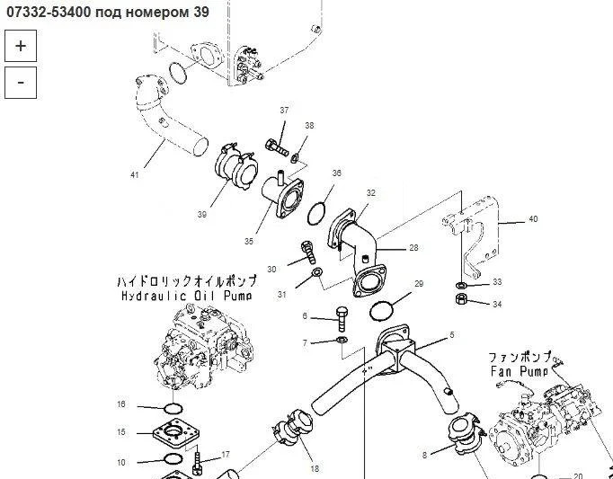 Komatsu Прокладка 07332-53400 Komatsu D475A в Благовещенске - Прокладка двигателя: фото 3 Komatsu Прокладка 07332-53400 Komatsu D475A в Благовещенске - Прокладка двигателя: фото 3