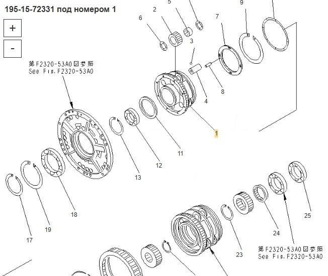 Новый Трансмиссия Komatsu Водило 195-15-72331 Komatsu D375A-5 в Благовещенске: фото 10