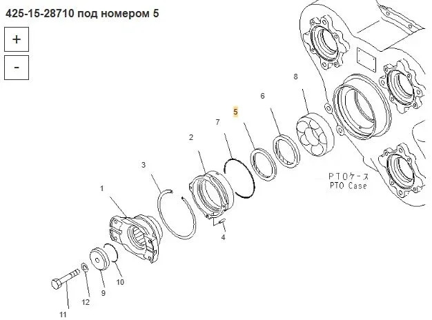 Прокладка 425-15-28710 Komatsu - Прокладка двигателя: фото 4 Прокладка 425-15-28710 Komatsu - Прокладка двигателя: фото 4