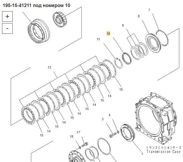 Распорное кольцо 195-15-41211 Komatsu D375A - Запчасти ходовой части: фото 3 Распорное кольцо 195-15-41211 Komatsu D375A - Запчасти ходовой части: фото 3