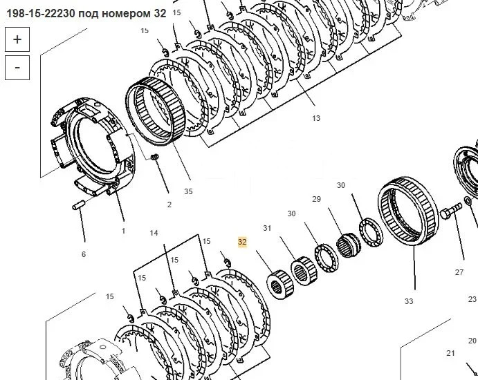 Новый Трансмиссия Солнечная шестерня 198-15-22230 Komatsu D475A-5: фото 10