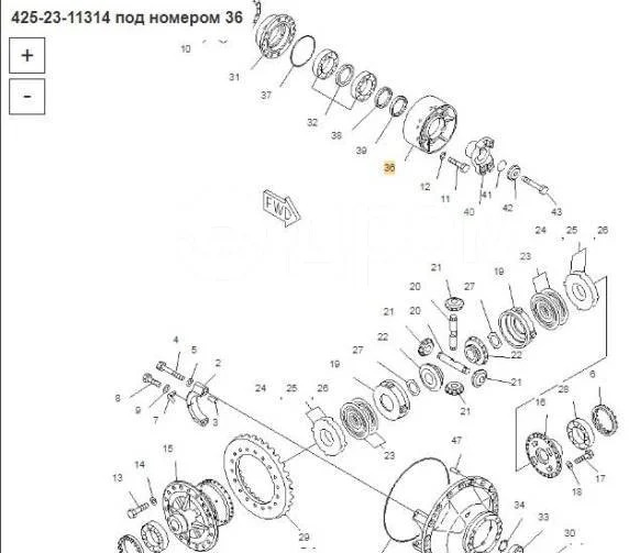 Новый Запчасти 425-23-11314 Клеть (опора) Komatsu WA500: фото 11 Новый Запчасти 425-23-11314 Клеть (опора) Komatsu WA500: фото 11