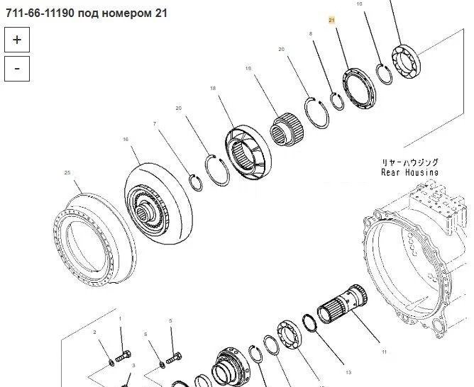 Новый Запчасти Komatsu Направляющая 711-66-11190 Komatsu D375A в Благовещенске: фото 15