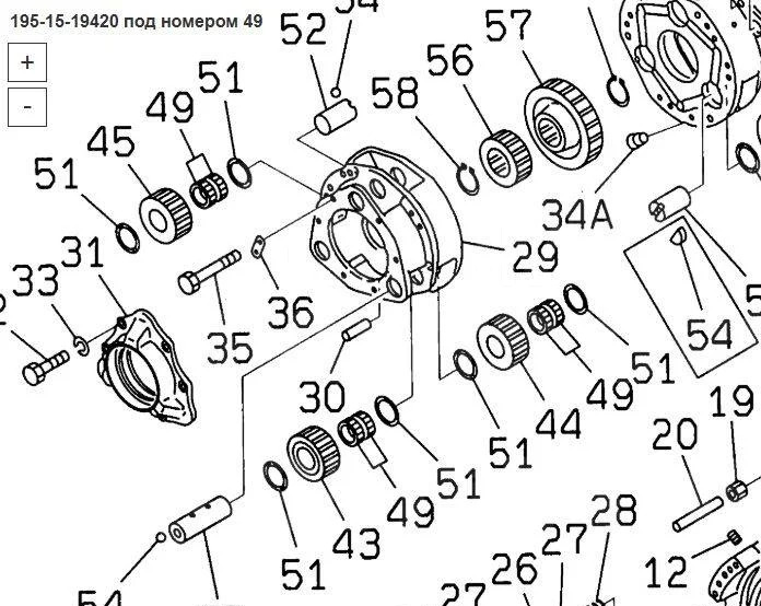 Новый Запчасти Ofm Top Line Подшипник игольчатый 195-15-19420 Komatsu D355A в Благовещенске: фото 9