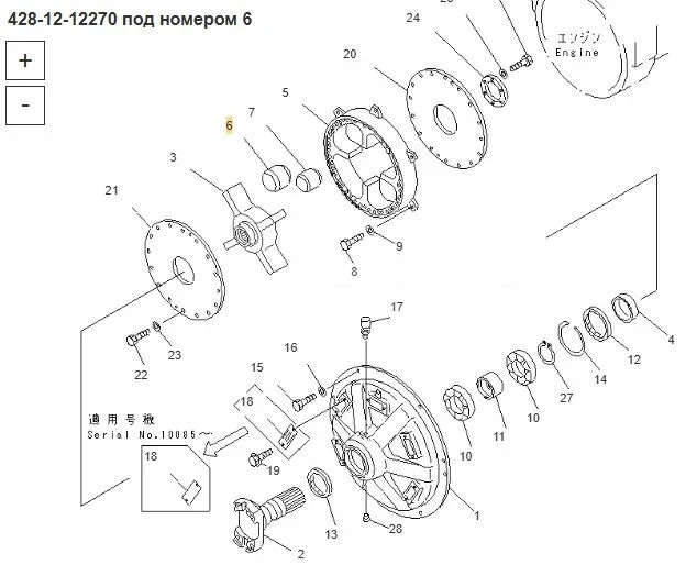Новый Запчасти Резинка 428-12-12270 Komatsu WA700: фото 7 Новый Запчасти Резинка 428-12-12270 Komatsu WA700: фото 7