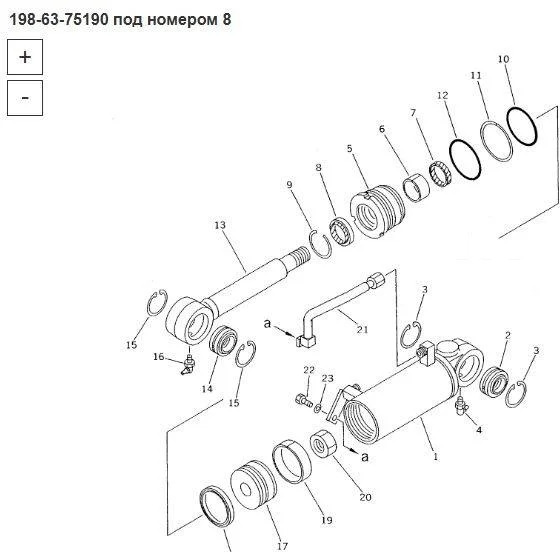Новый Запчасти Уплотнение (07016-20407) 195-63-75190 Komatsu D375A: фото 8