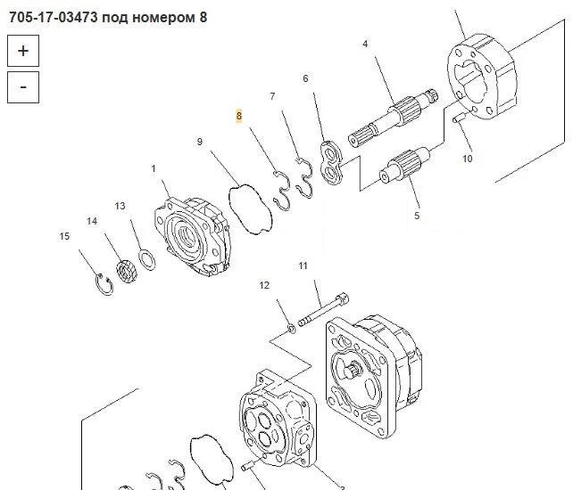 Новый Запчасти Уплотнение (705-17-03473) Komatsu D375A: фото 7 Новый Запчасти Уплотнение (705-17-03473) Komatsu D375A: фото 7