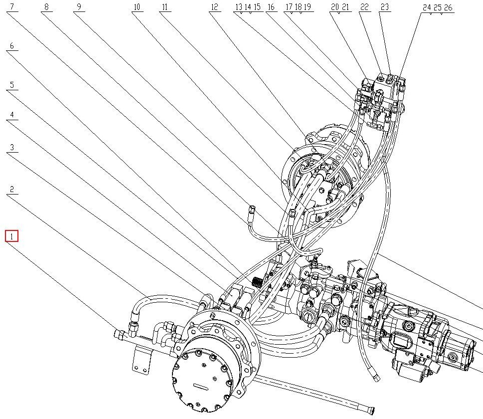 Коллектор гидравлический, резьба G1/2 BSP, G3/4 BSP гидромотора хода, оригинал LONKING CDM315T - Гидравлический мотор для Мини-погрузчиков (с бортовым поворотом): фото 1 Коллектор гидравлический, резьба G1/2 BSP, G3/4 BSP гидромотора хода, оригинал LONKING CDM315T - Гидравлический мотор для Мини-погрузчиков (с бортовым поворотом): фото 1