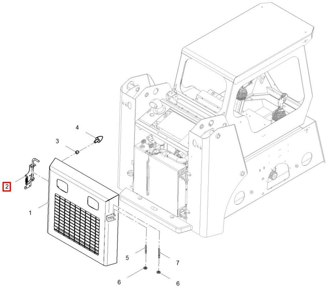 Замок капота нового образца LONKING CDM307/308/312 - Капот для Мини-погрузчиков (с бортовым поворотом): фото 1 Замок капота нового образца LONKING CDM307/308/312 - Капот для Мини-погрузчиков (с бортовым поворотом): фото 1