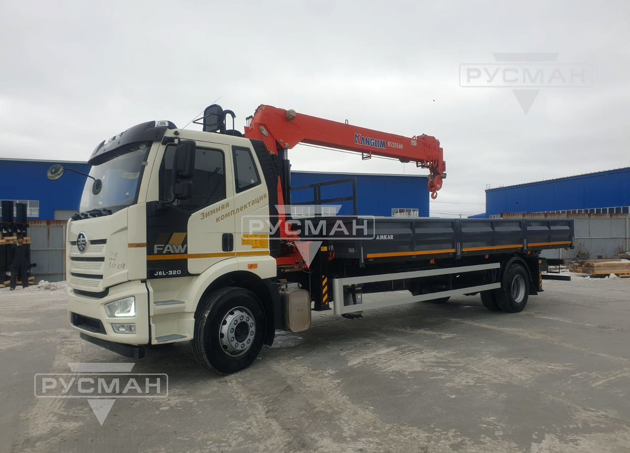 Новый Грузовик бортовой/ Платформа, Автоманипулятор FAW J6L: фото 6