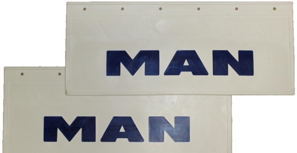 Брызговик Белый 660*270 задние резина "MAN" к-т - Крыло для Грузовиков: фото 1 Брызговик Белый 660*270 задние резина "MAN" к-т - Крыло для Грузовиков: фото 1