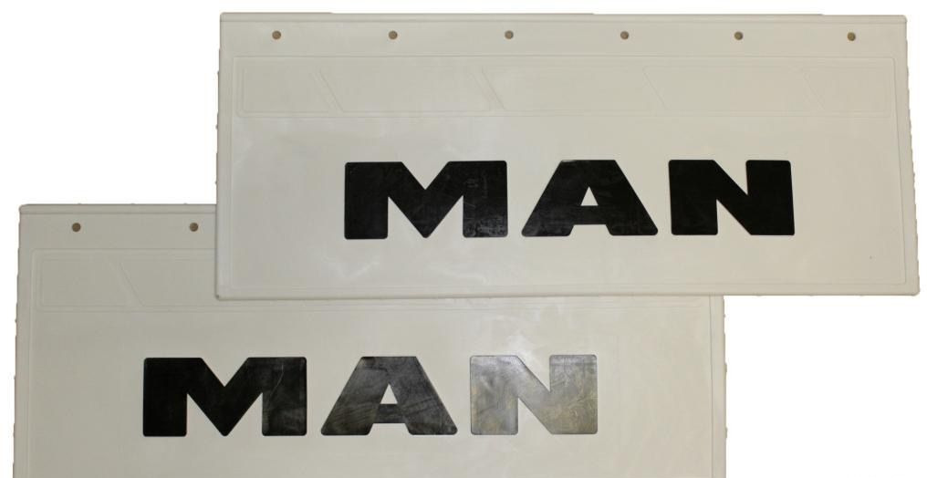 Брызговик Белый 660*270 задние тесненная "MAN" к-т - Крыло для Грузовиков: фото 1 Брызговик Белый 660*270 задние тесненная "MAN" к-т - Крыло для Грузовиков: фото 1