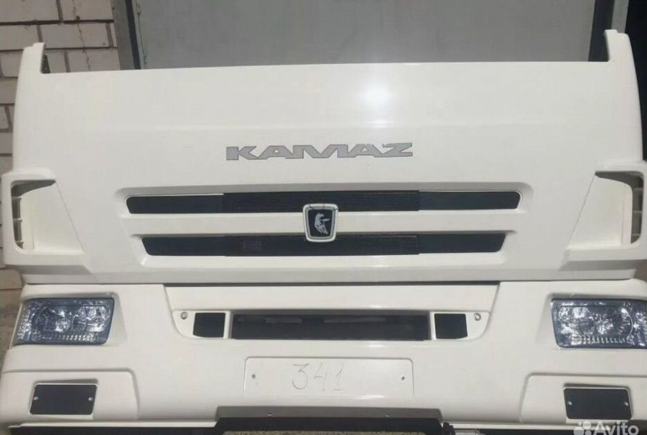 KAMAZ Бампер камаз 65115 в сборе с фарами и капот - Бампер для Грузовиков: фото 1