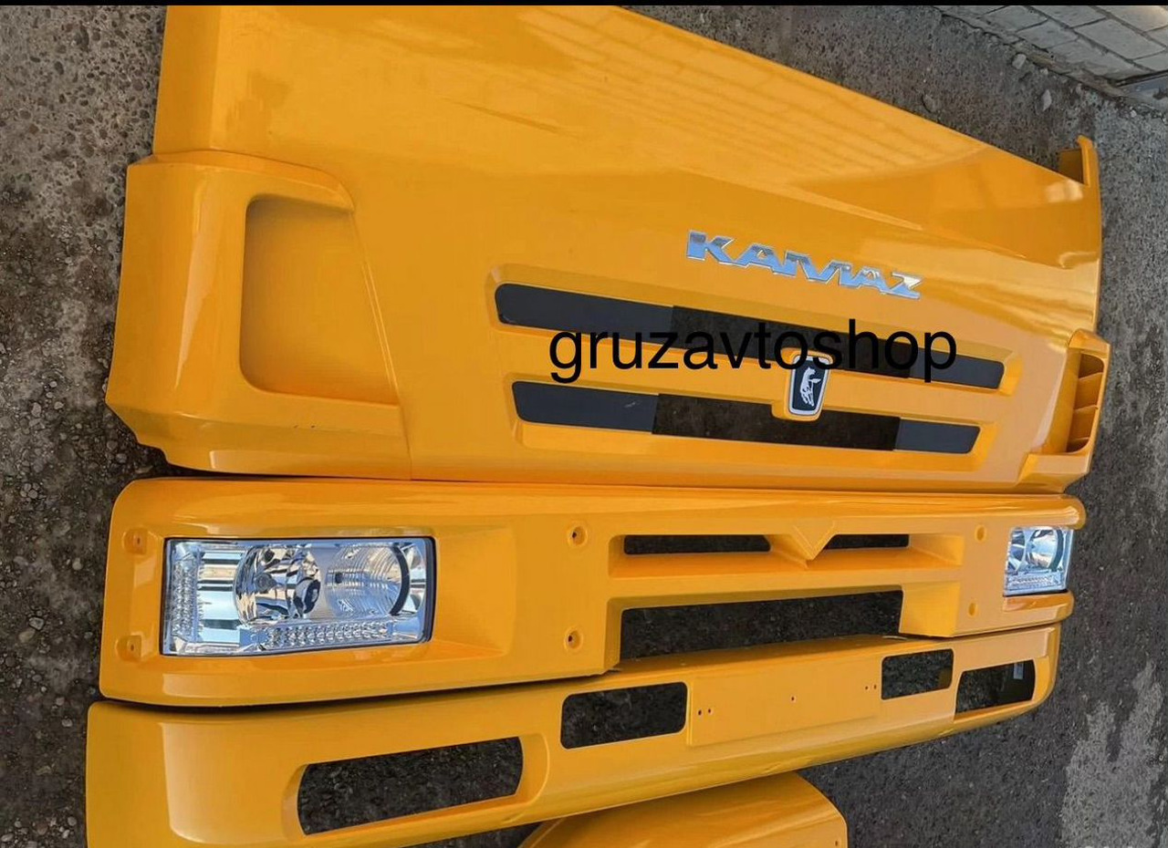 KAMAZ Капот+бампер нижний и верхний светодиодные фары - Капот для Грузовиков: фото 1 KAMAZ Капот+бампер нижний и верхний светодиодные фары - Капот для Грузовиков: фото 1