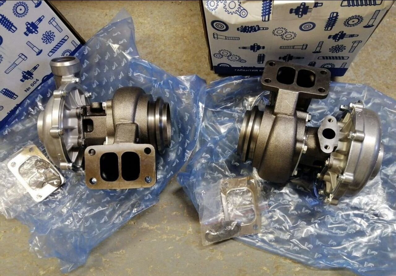 Новый Турбина для Грузовиков KAMAZ Турбокомпрессор камаз ткр-7С6-М(под хомут) 2.шт: фото 7