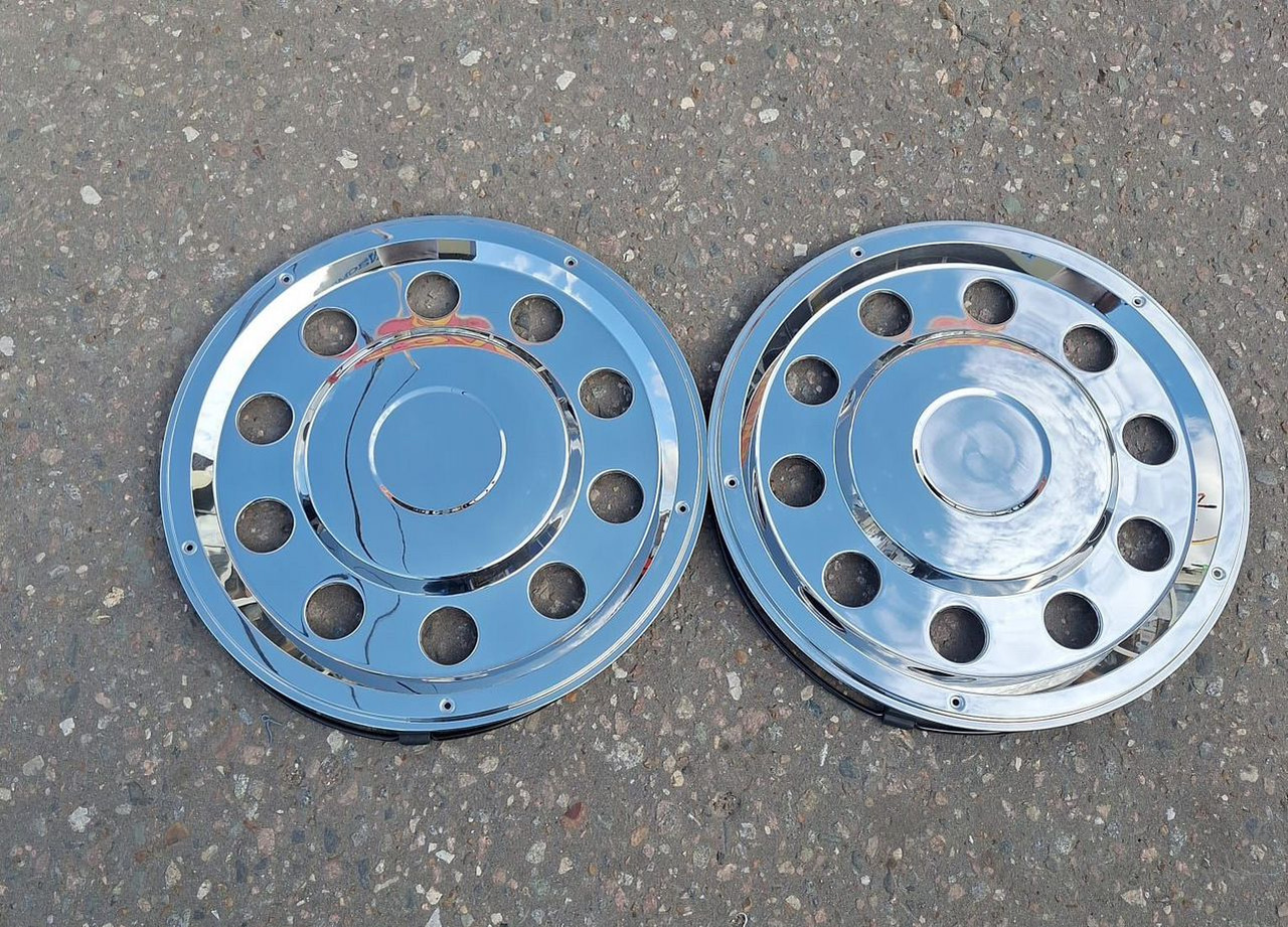 Колпак колеса 22,5" задний нержавейка к-т 2 шт - Колесный диск для Грузовиков: фото 3 Колпак колеса 22,5" задний нержавейка к-т 2 шт - Колесный диск для Грузовиков: фото 3