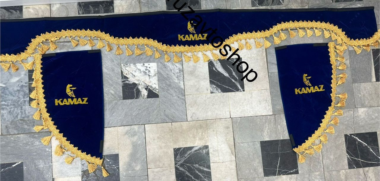 Новый Кабина и интерьер для Грузовиков Ламбрекены 2х сторонние KAMAZ + угол; красная: фото 8