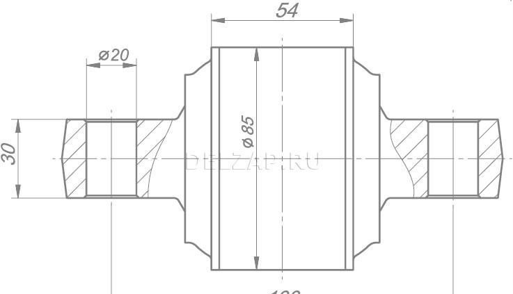 ROSTAR Палец рмш 2-х опорный 6520 (d85, 152мм) 'Ростар - Подвеска для Грузовиков: фото 2 ROSTAR Палец рмш 2-х опорный 6520 (d85, 152мм) 'Ростар - Подвеска для Грузовиков: фото 2