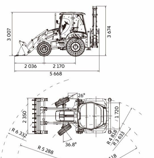 Новый Экскаватор-погрузчик Lonking 83C: фото 12