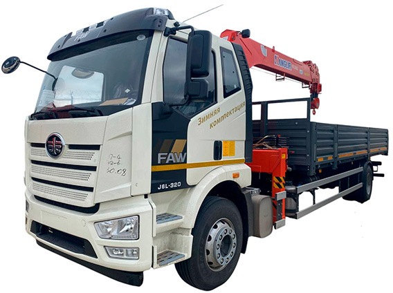 Бортовой грузовик FAW J6L 4х2 с КМУ Kanglir KS1256 2024 г - Бортовой грузовик/ Платформа, Автоманипулятор: фото 1 Бортовой грузовик FAW J6L 4х2 с КМУ Kanglir KS1256 2024 г - Бортовой грузовик/ Платформа, Автоманипулятор: фото 1