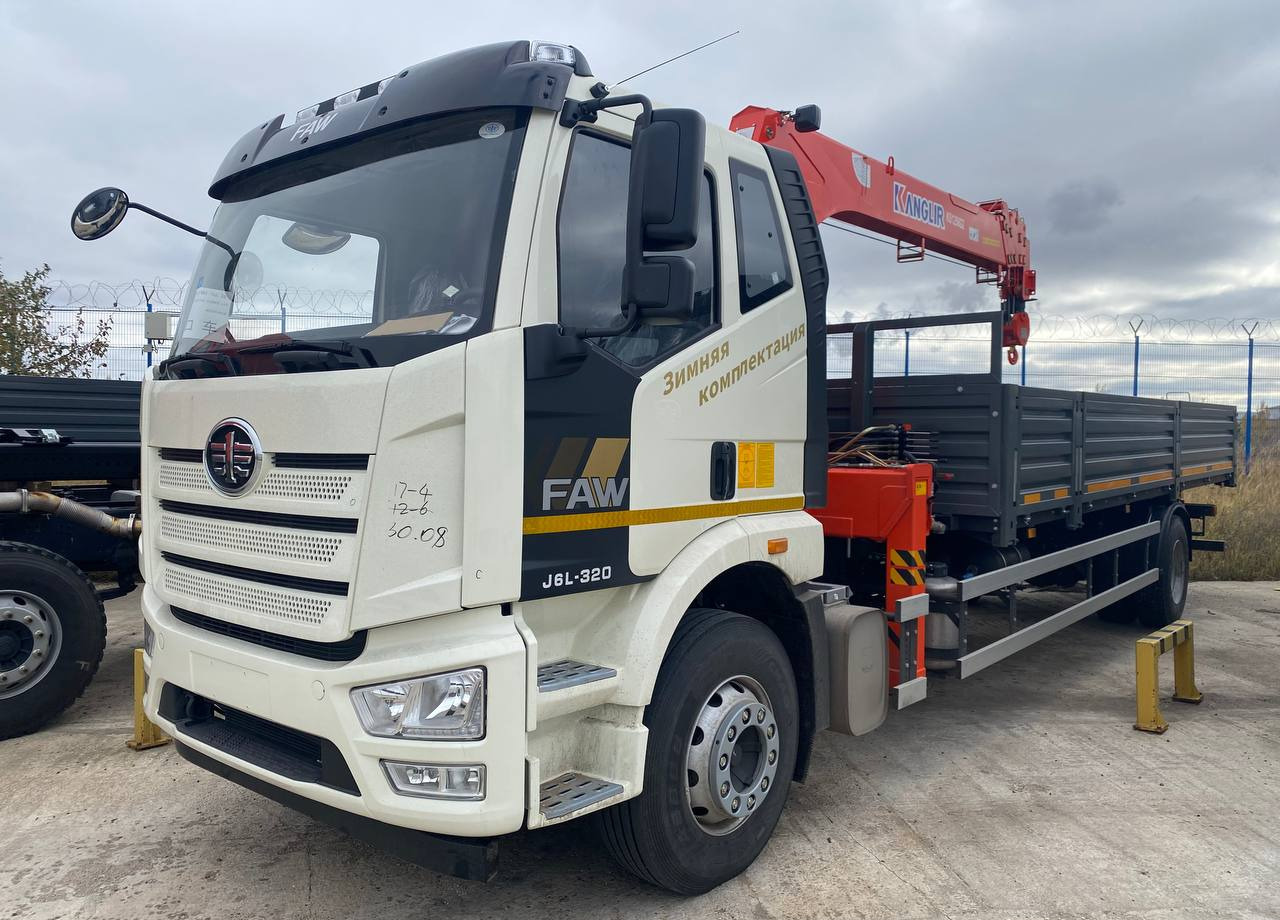 Бортовой грузовик FAW J6L 4х2 с КМУ Kanglir KS1256 2024 г - Грузовик бортовой/ Платформа, Автоманипулятор: фото 1 Бортовой грузовик FAW J6L 4х2 с КМУ Kanglir KS1256 2024 г - Грузовик бортовой/ Платформа, Автоманипулятор: фото 1