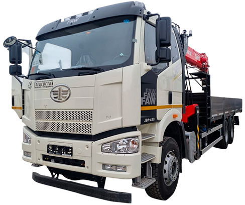 Бортовой грузовик/ Платформа, Автоманипулятор Бортовой грузовик FAW J6P 6х4 с КМУ Sunhunk S3505 2025: фото 7