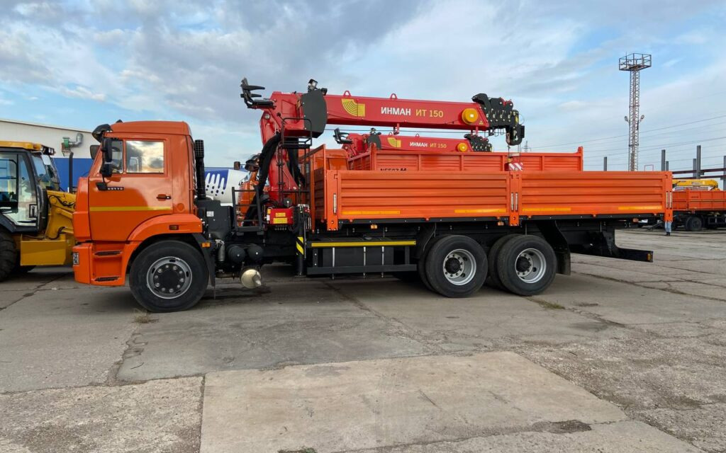 Бортовой грузовик/ Платформа, Автоманипулятор Бортовой грузовик КАМАЗ 65115 6х4 с КМУ Инман, 2025: фото 6