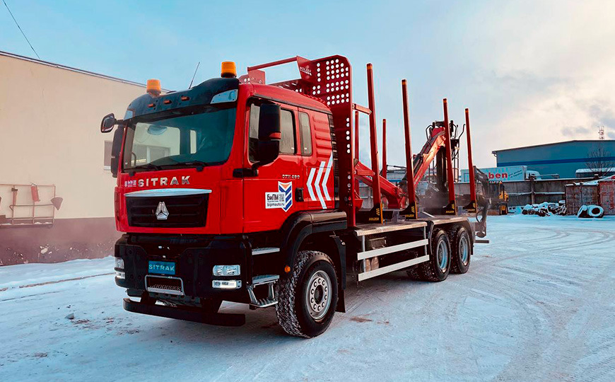 Лесовоз Sitrak C7H 6х4 с КМУ Велмаш-С 10-86 - Лесовоз, сортиментовоз: фото 1 Лесовоз Sitrak C7H 6х4 с КМУ Велмаш-С 10-86 - Лесовоз, сортиментовоз: фото 1