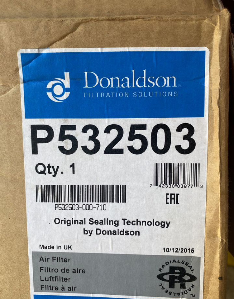 Новый Воздушный фильтр Donaldson Комплект воздушных фильтров P532503 P532504: фото 6