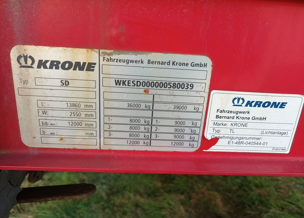 Krone SD - Тентованный полуприцеп: фото 2 Krone SD - Тентованный полуприцеп: фото 2