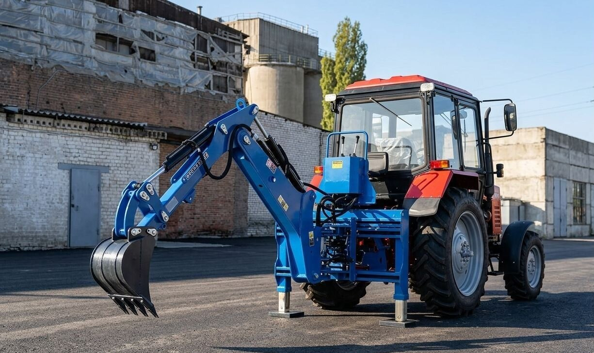 Экскаваторная навеска H500S со смещением оси - Стрела для Тракторов: фото 1 Экскаваторная навеска H500S со смещением оси - Стрела для Тракторов: фото 1
