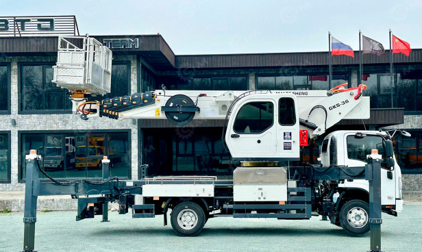 Автовышка MAIDESHENG GKS36 на шасси ISUZU 4Х2 дв 139kw высота подъёма 36м - Грузовик с подъемником: фото 1 Автовышка MAIDESHENG GKS36 на шасси ISUZU 4Х2 дв 139kw высота подъёма 36м - Грузовик с подъемником: фото 1