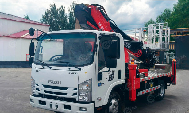 Автовышка Qingling GKS24 на шасси ISUZU 4Х2 дв 96Kw. высота подъёма 24м без кабины оператора - Грузовик с подъемником: фото 1 Автовышка Qingling GKS24 на шасси ISUZU 4Х2 дв 96Kw. высота подъёма 24м без кабины оператора - Грузовик с подъемником: фото 1